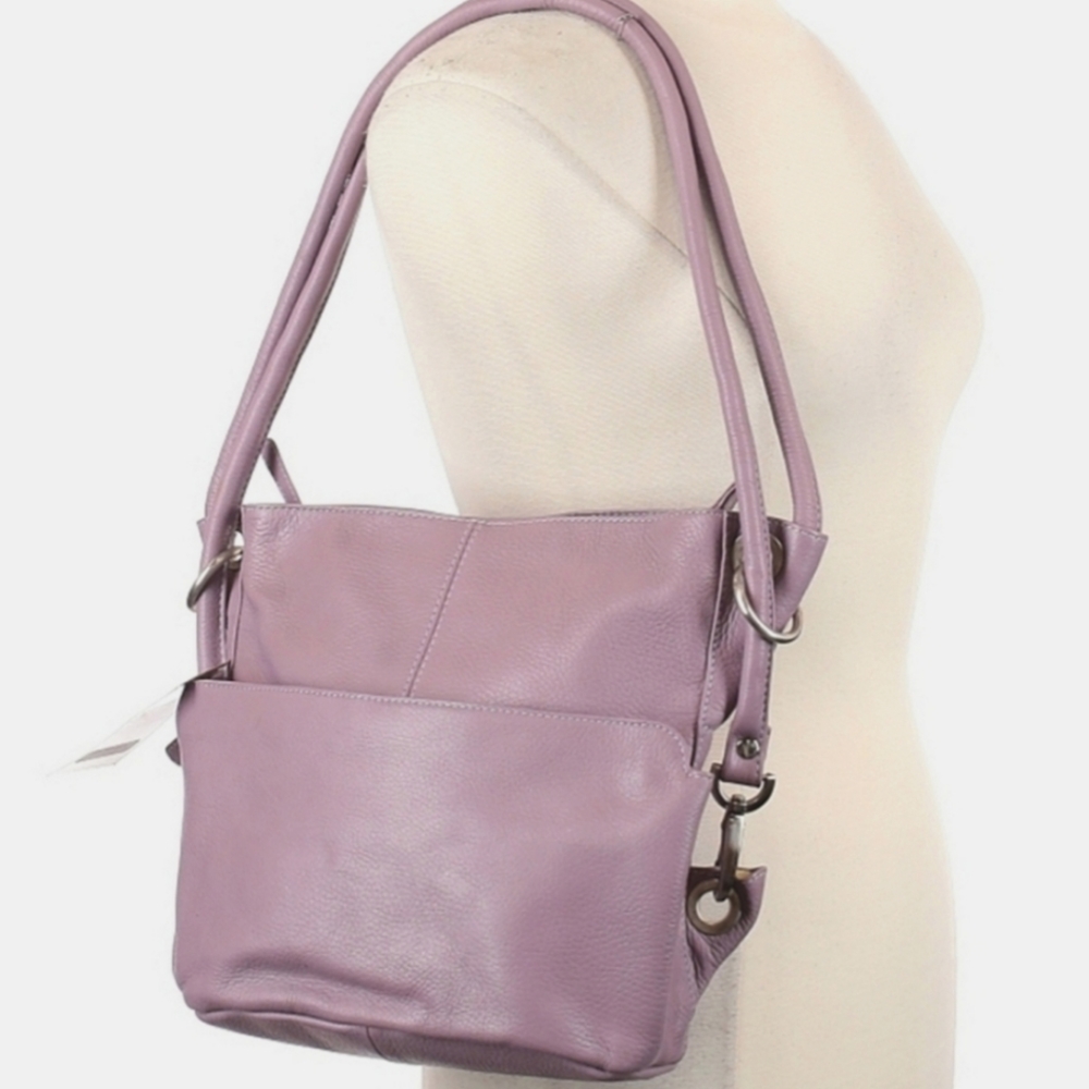 NWT HOBO Int'l Nifty Pebbled Lilac Leather Shoulder Bag
